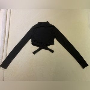 Fashion Nova - Black Turtleneck Crop Top